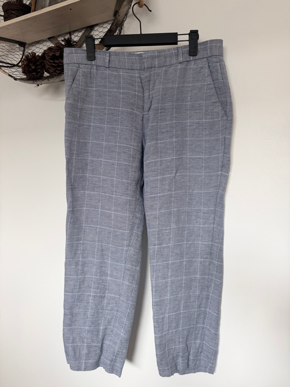 Banana Republic Linen Mix Blue Pants Sz 6